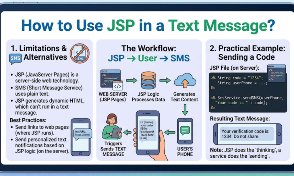 How to Use JSP in a Text Message