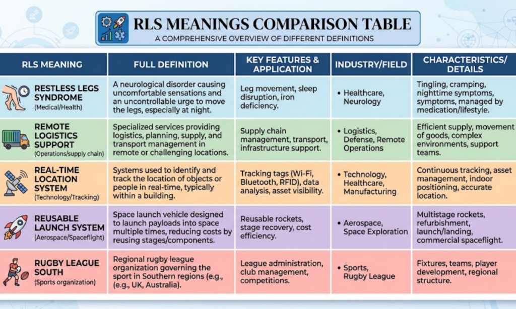 RLS Meanings Comparison Table