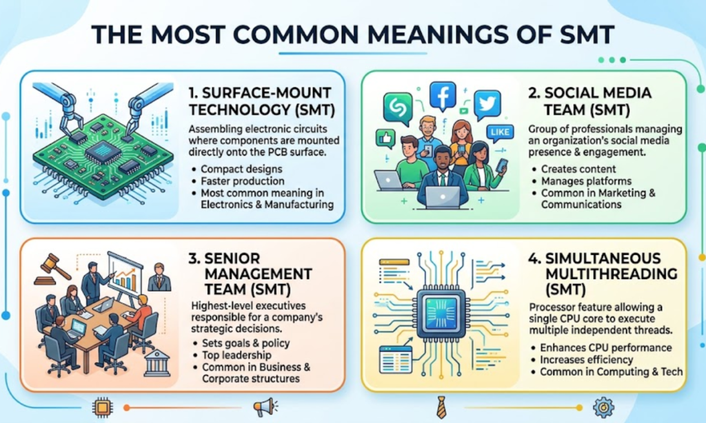 The Most Common Meanings of SMT