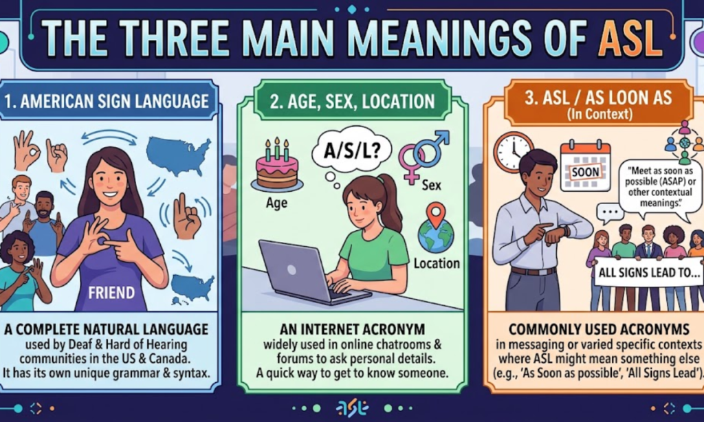 The Three Main Meanings of ASL