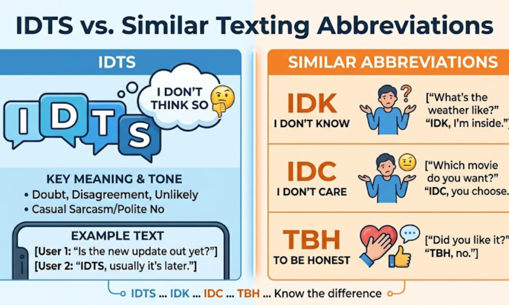IDTS vs. Similar Texting Abbreviations