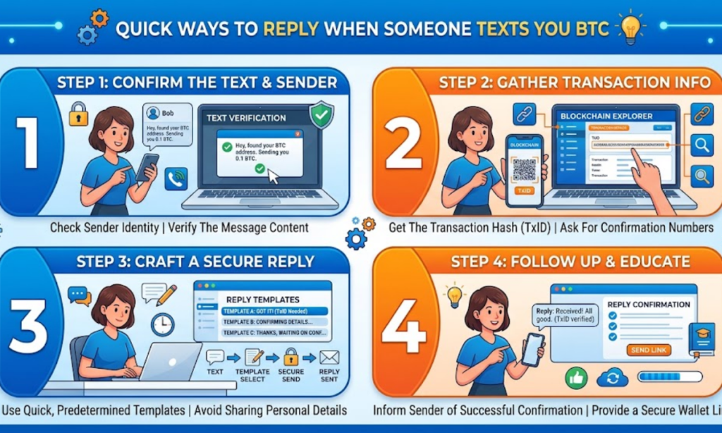 Quick Ways to Reply When Someone Texts You BTC
