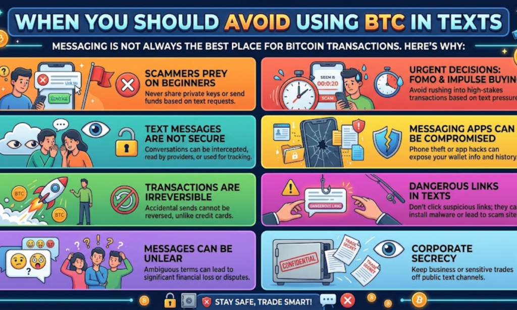 When You Should Avoid Using BTC in Texts